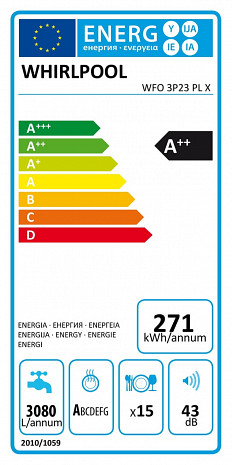 Trauku mazgājamā mašīna  WFO 3P23 PL X