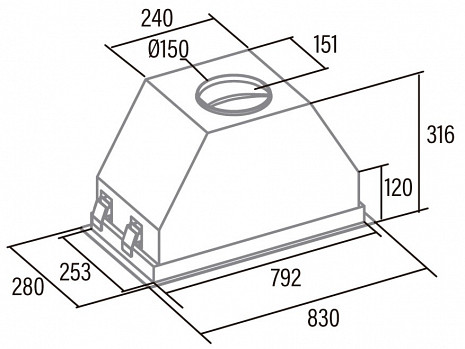 Вытяжка GCX 83 SD Canopy 02031308