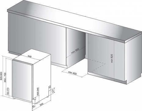 Посудомоечная машина  HSIC 3T127 C