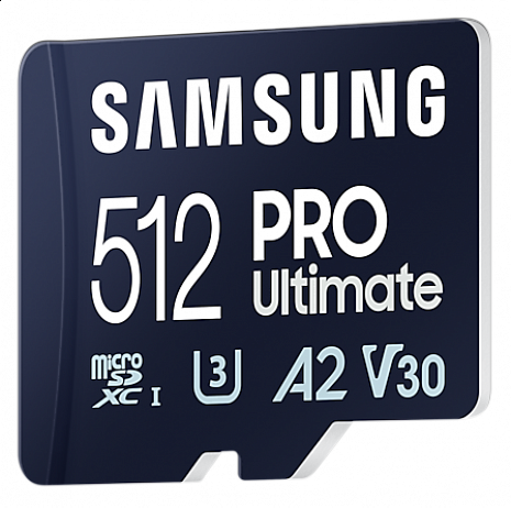 Карта памяти Samsung MicroSD Card with Card Reader PRO Ultimate 512 GB, microSDXC Memory Card, Flash memory class U3, V30, A2 MB-MY512SB/WW