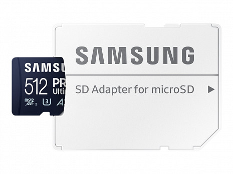 Atmiņas karte Samsung MicroSD Card PRO Ultimate 512 GB, microSDXC Memory Card, Flash memory class U3, V30, A2, SD adapter MB-MY512SA/WW