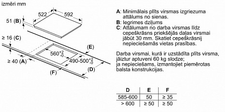 Plīts virsma  PUE612BB1J