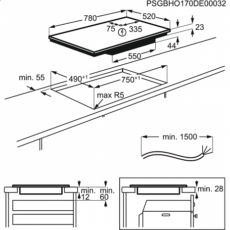 Plīts virsma  EIV83443BW