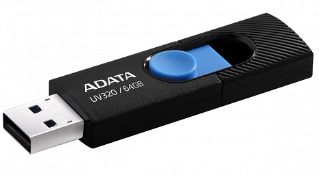 USB zibatmiņa MEMORY DRIVE FLASH USB3.1 64GB/BLACK AUV320-64G-RBKBL AUV320-64G-RBKBL