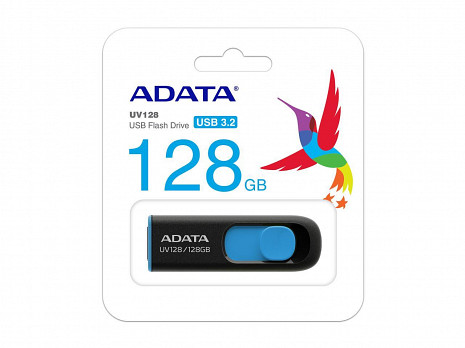 USB zibatmiņa UV128 128GB,USB,3.0,Black/Blue AUV128-128G-RBE