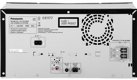 Компактная (мини) Hi-Fi система  SC-AKX660E-K