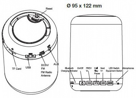 Bluetooth колонка  VT1043