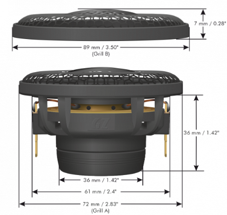 Auto akustika  GZUF 60SQ-A