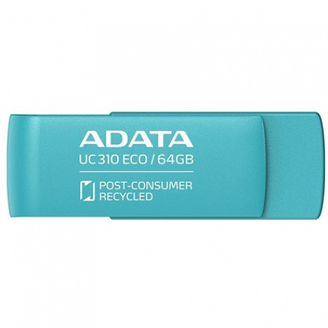 USB zibatmiņa ADATA | USB Flash Drive | UC310 ECO | 64 GB | USB 3.2 Gen1 | Green UC310E-64G-RGN