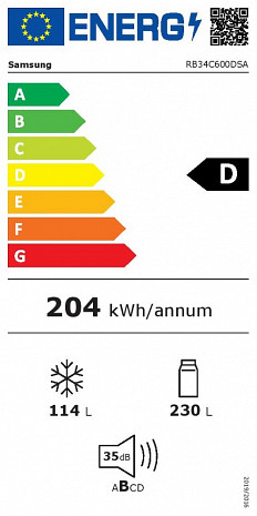 Ledusskapis  RB34C600DSA/EF