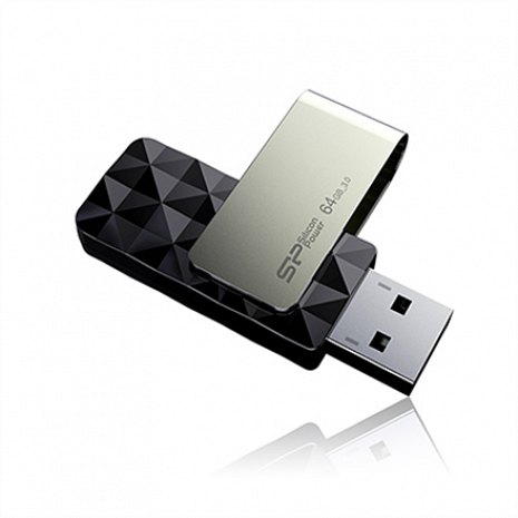 USB zibatmiņa Silicon Power Blaze B30 64 GB, USB 3.0, Black SP064GBUF3B30V1K