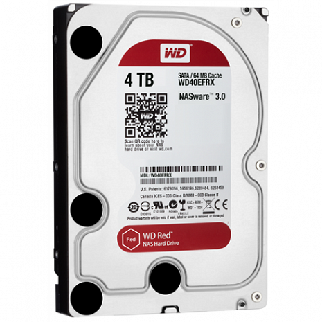 Cietais disks Red, 4TB, 6Gbps Variable RPM, 4000 GB, HDD, 64 MB WD40EFRX