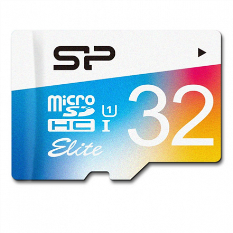 Atmiņas karte Silicon Power Elite UHS-1 Colorful 32 GB, MicroSDHC, Flash memory class 10, SD adapter SP032GBSTHBU1V20SP