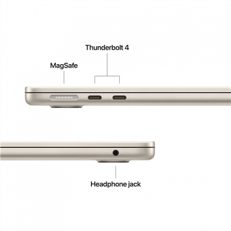 Portatīvais dators MacBook | Air | Starlight | 13 " | IPS | 2560 x 1664 pixels | Apple M4 | 16 GB | Solid-state drive capacity 256 GB MW0Y3RU/A