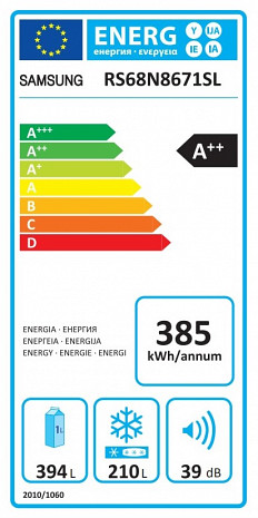 Ledusskapis  RS68N8671SL/EF