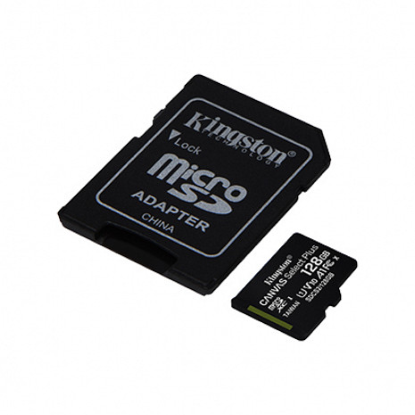Atmiņas karte Kingston Canvas Select Plus UHS-I 128GB,MicroSDXC,Flash memory class10,SD Adapter SDCS2/128GB