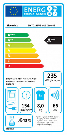 Veļas žāvētājs  EW7D283VE