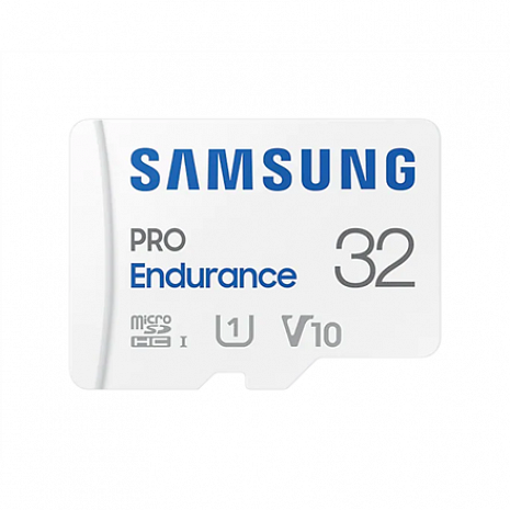 Карта памяти Samsung PRO Endurance MB-MJ32KA/EU 32 GB, MicroSD Memory Card, Flash memory class U1, V10, Class 10, SD adapter MB-MJ32KA/EU