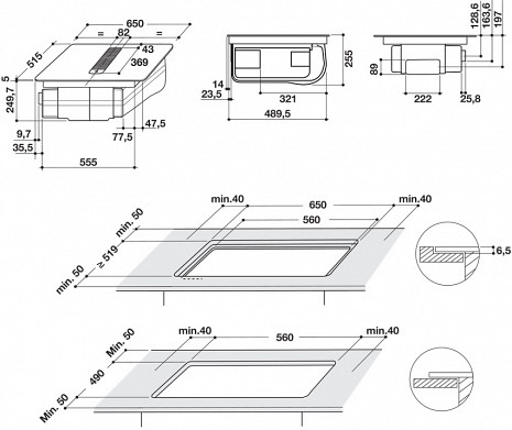 Поверхность плиты  WVH 1065B F KIT