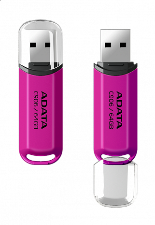 USB zibatmiņa MEMORY DRIVE FLASH USB2 64GB/PINK AC906-64G-RPP A-DATA AC906-64G-RPP