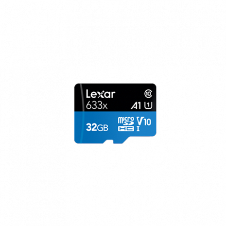 Карта памяти Lexar High-Performance 633x UHS-I microSDHC, 32 GB, Class 10, U1, V10, A1, 100 MB/s LSDMI32GBB633A