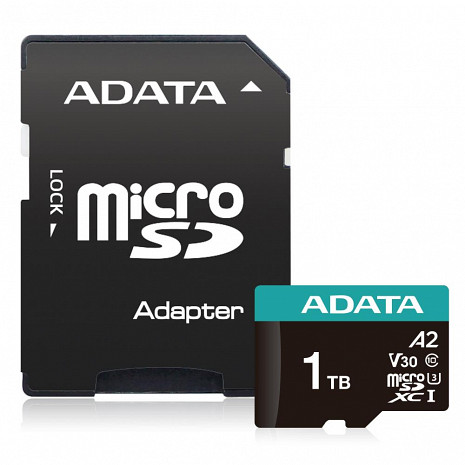 Atmiņas karte MEMORY MICRO SDXC 1TB W/AD./AUSDX1TUI3V30SA2-RA1 ADATA AUSDX1TUI3V30SA2-RA1