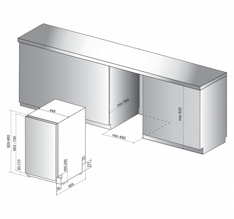 Посудомоечная машина  WSIC 3M27 C