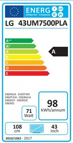 LED Televizors  43UM7500PLA