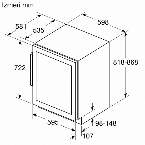 Ledusskapis  KUW21AHG0
