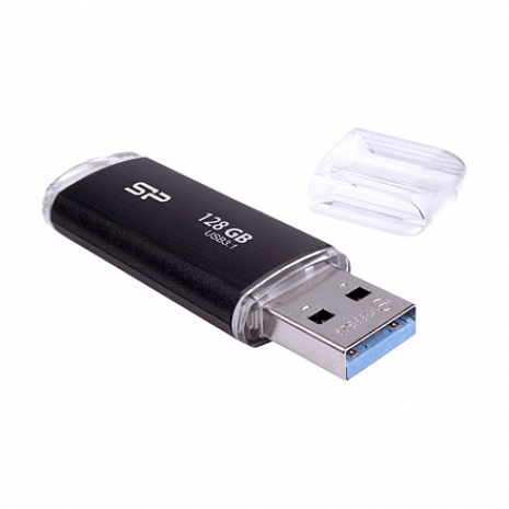USB zibatmiņa Silicon Power USB 3.1 Flash Drive Blaze B02 128 GB, USB 3.2 Gen 1/USB 3.1 Gen 1/USB 3.0/USB 2.0, Black SP128GBUF3B02V1K