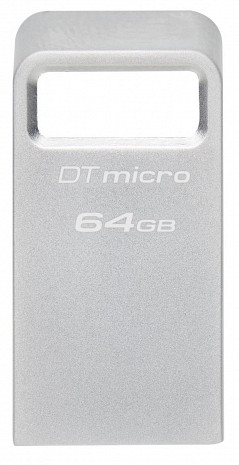 USB zibatmiņa Kingston USB 3.2 Flash Drive DataTraveler micro 64 GB, USB 3.2, Silver DTMC3G2/64GB