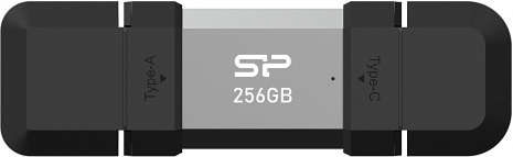 USB zibatmiņa Silicon Power Dual USB Drive | Mobile C51 | 256 GB | USB Type-A and USB Type-C | Silver SP256GBUC3C51V1S