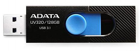 USB zibatmiņa MEMORY DRIVE FLASH USB3 128GB/BLACK AUV320-128G-RBKBL ADATA AUV320-128G-RBKBL