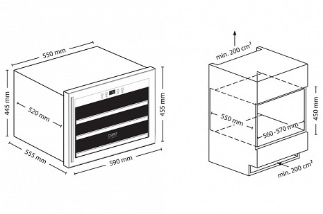 Ledusskapis WineSafe 18 EB 00627