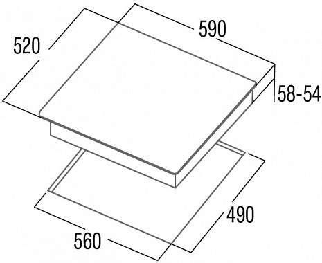 Plīts virsma IB 6403E2 BK 08063121