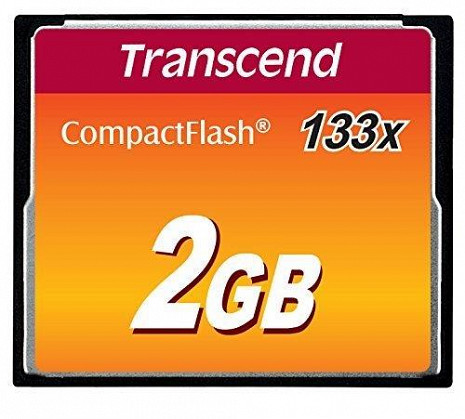 Карта памяти MEMORY COMPACT FLASH 2GB/MLC TS2GCF133 TRANSCEND TS2GCF133