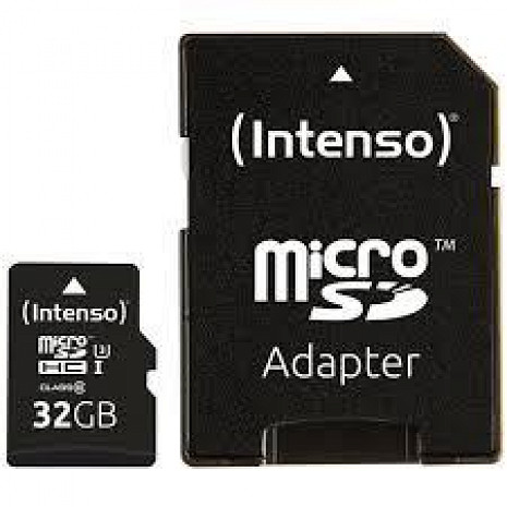 Atmiņas karte MEMORY MICRO SDHC 32GB C10/W/ADAPTER 3433480 INTENSO 3433480