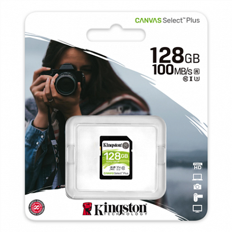 Карта памяти Kingston Canvas Select Plus 128GB SDHC Class 10 SDS2/128GB