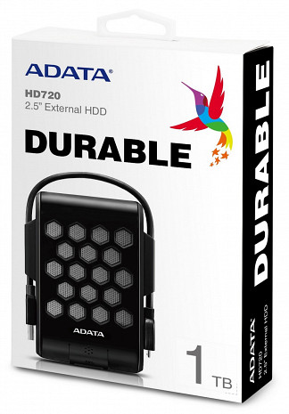 Cietais disks External HDD|ADATA|HD720|1TB|USB 3.1|Colour Black|AHD720-1TU31-CBK AHD720-1TU31-CBK
