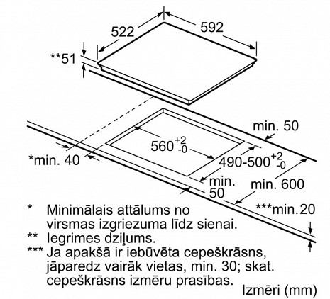 Поверхность плиты  PWP631BB1E