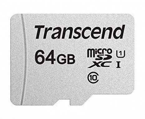 Atmiņas karte MEMORY MICRO SDXC 64GB/C10 TS64GUSD300S TRANSCEND TS64GUSD300S