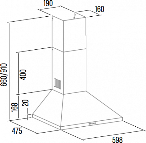 Tvaika nosūcējs  VK 6000 BK