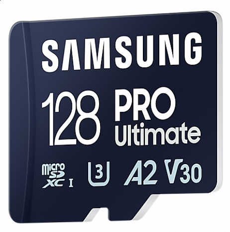 Карта памяти Samsung MicroSD Card with Card Reader PRO Ultimate 128 GB, microSDXC Memory Card, Flash memory class U3, V30, A2 MB-MY128SB/WW