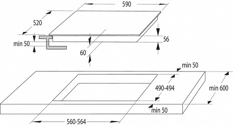 Plīts virsma  GI6401BSCE