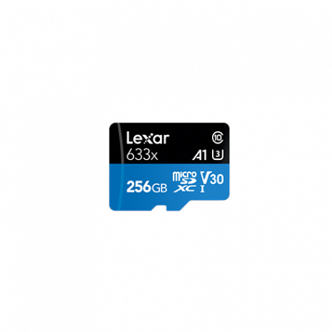 Atmiņas karte Lexar High-Performance 633x UHS-I micro SDXC, 256 GB, Class 10, U3, V30, A1, 45 MB/s, 100 MB/s LSDMI256BB633A