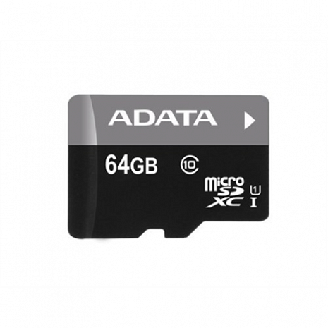 Atmiņas karte ADATA Premier UHS-I 64 GB, MicroSDXC, Flash memory class 10, SD adapter AUSDX64GUICL10-RA1