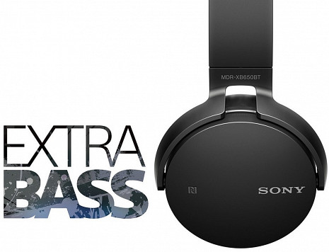 Bluetooth bezvadu austiņas  MDRXB650BTB.CE7