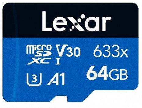 Карта памяти MEMORY MICRO SDXC 64GB UHS-I/LMS0633064G-BNNNG LEXAR LMS0633064G-BNNNG