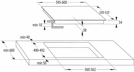 Поверхность плиты  GI6401BSC