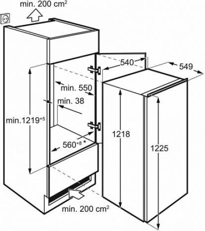 Ledusskapis  LRB3AE12S